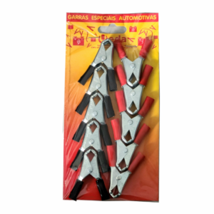 Cartela com 10 Garras Jacaré para Bateria 30A com Isolamento